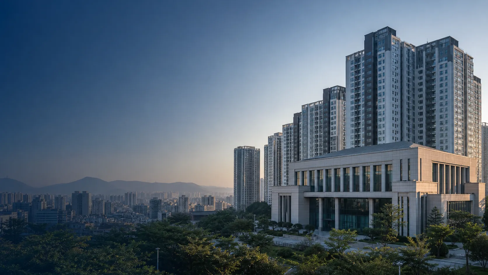 제이옥션 홈 개편용 한국 도시와 주거 건축 히어로 시안